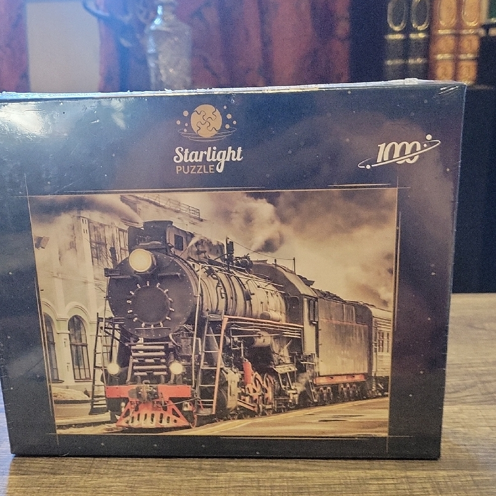 Starlight Locomotive Train New 1000 Pc.Premium Puzzle/U.S.Made/w Poster